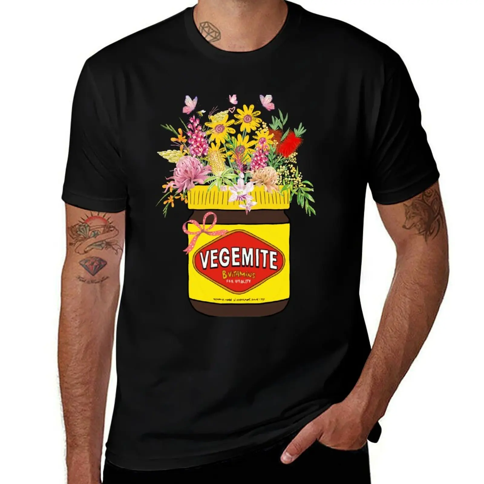 

Australian Vegemite Bouquet native flowers T-Shirt shirts graphic Funny t-shirts blacks men graphic t shirts