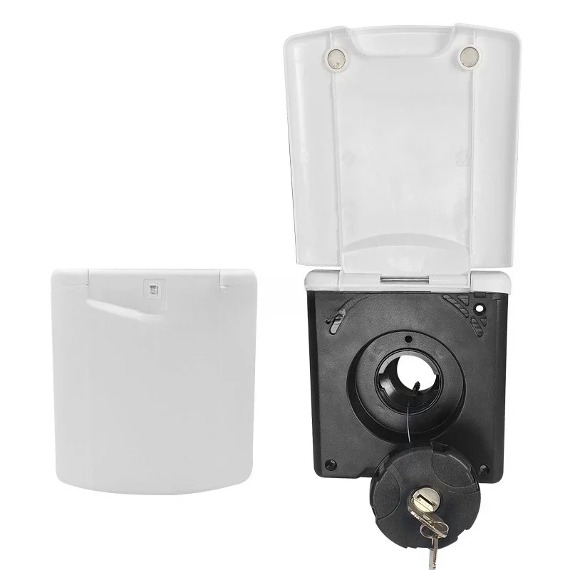 

RV gravity refueling port, square oil filling port bed car, oil inlet port with lid and lock, fuel port RV, modified accessories