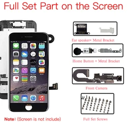 Full Set Screen LCD Parts Replacement For iPhone 7 8 Plus Front Camera Home Button Flex Cable Ear Speaker With Full Set Screws