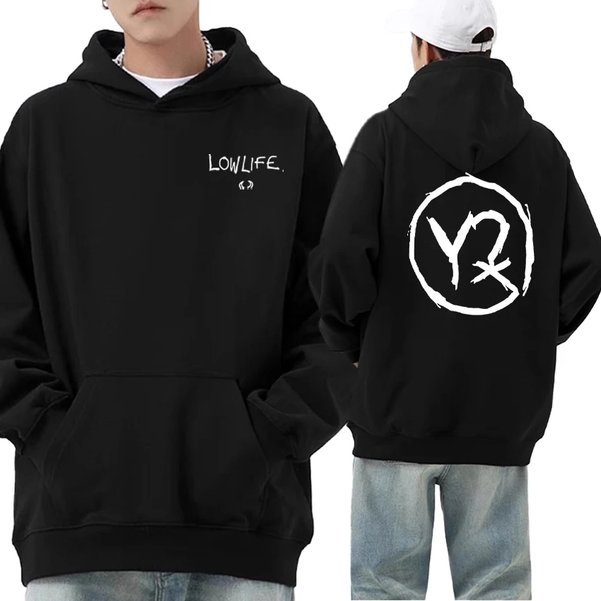 

Hot sale Autumn Winter Yungblud Lowlife Album Logo Double Sided Print Sweatshirt Men Women Fleece Loose Hoodies Unisex Pullovers