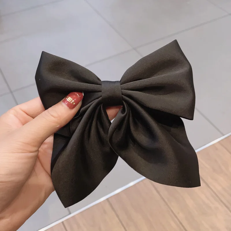 Neue Schleifen-Haarspangen für Mädchen, Elegante Einfarbige Schleifen-Haaraccessoires, Haarklammern für Mädchen-Kopfschmuck – Detail 3