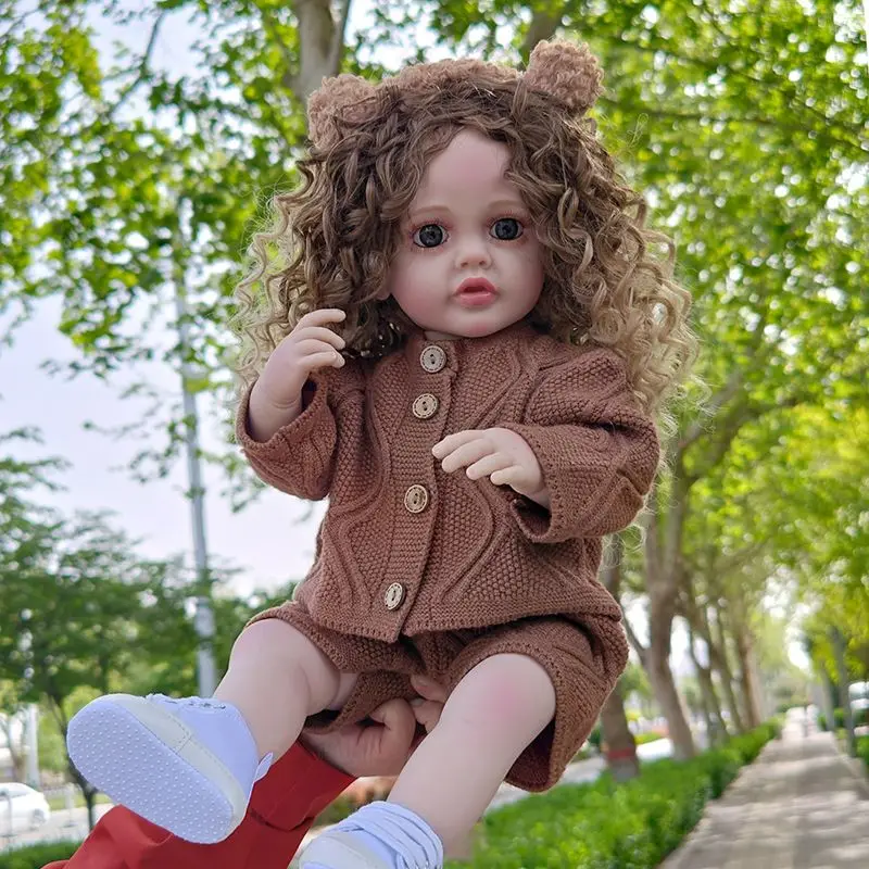 22 "طفل فتاة الاطفال اللعب 55 سنتيمتر تولد من جديد دمية مع الأحذية موضة الملابس الشحن السريع هدية عيد ميلاد للأطفال رفيق الهدايا