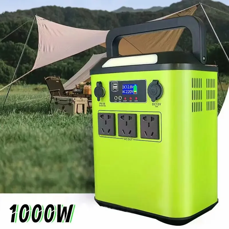 

Portable power station 2000W 1500W 1200W 1000W solar power station with panel Lithium Lifepo4 battery portable power station