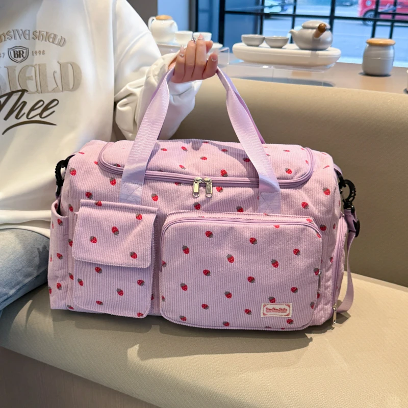 Corduroy Travel Duffle Tote 14