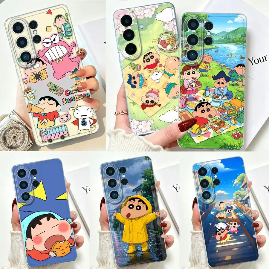 Perform Shin-Chans Phone Cover Case for Samsung Galaxy S26 Ultra S22 FE S25Ultra S26 S21 S24 S20 Plus S23 S25 Edge Note 20 Ultra