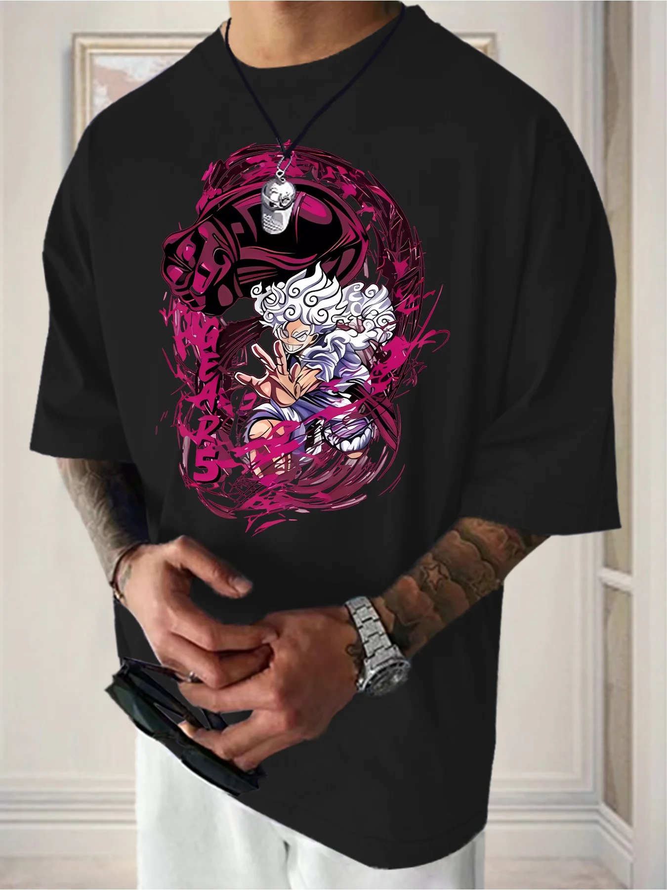 

ONE PIECE Animation Derivatives Luffy Printed Short Sleeve T-Shirt Men's and Women's 2025 Summer Fashion Casual Cotton Clothing