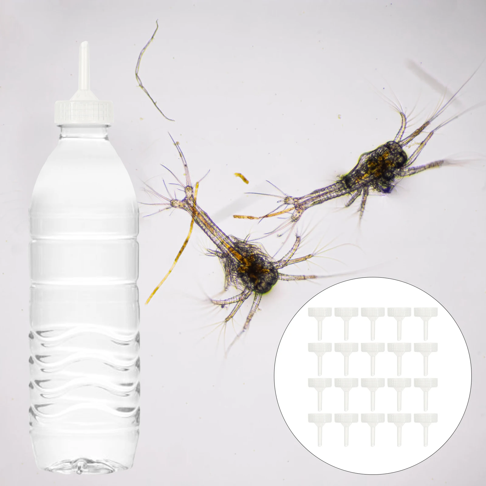 

20 pcs Brine Shrimp Incubator Bottle Caps Aquarium Hatchery Tool Compatible With Coke Beverage Bottles Easy Clean Safe Plastic