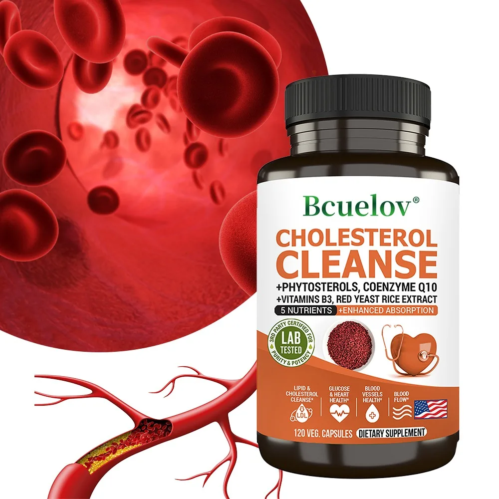 

Red Yeast Rice with CoQ10 Supplement-Antioxidant Support for Energy and Heart Health, Benefits Cardiovascular Blood Circulation