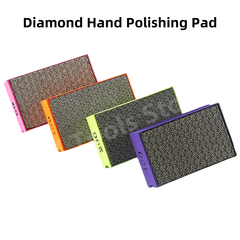 1/3/4/7Pcs Diamond Resin Hand Polishing Pad Set Marble Ceramic Stone Tile Glass Grinding Block Pad Polishing Grinding Tools