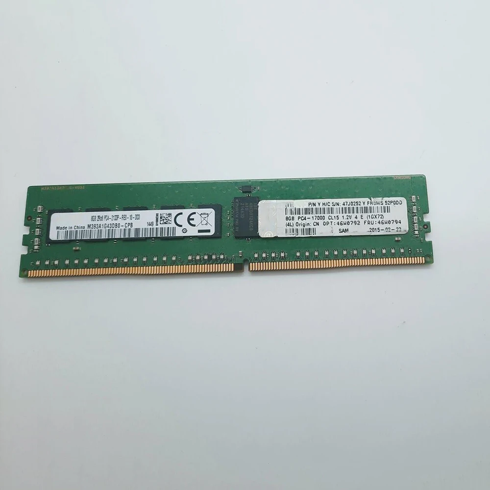 1PCS Server Memory For IBM RAM X3650 X3550 M5 46W0794 46W0792 47J0252 PC4-2133P 8GB DDR4 2133P REG