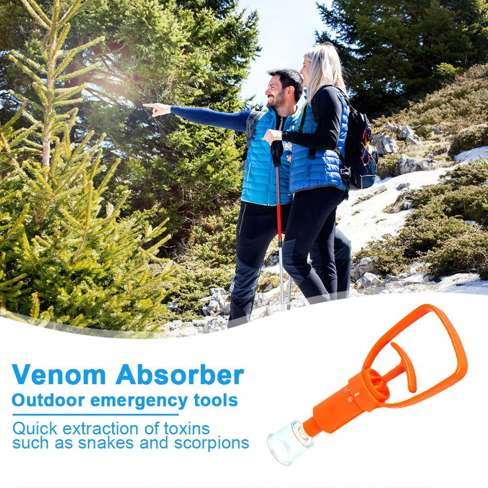 Outdoor Camping Survivor Venom Extractor Kit ปลอดภัย First Aid Kit ความปลอดภัย Venom Bee ยุงกัด Protector เครื่องช่วยหายใจสูญญากาศ