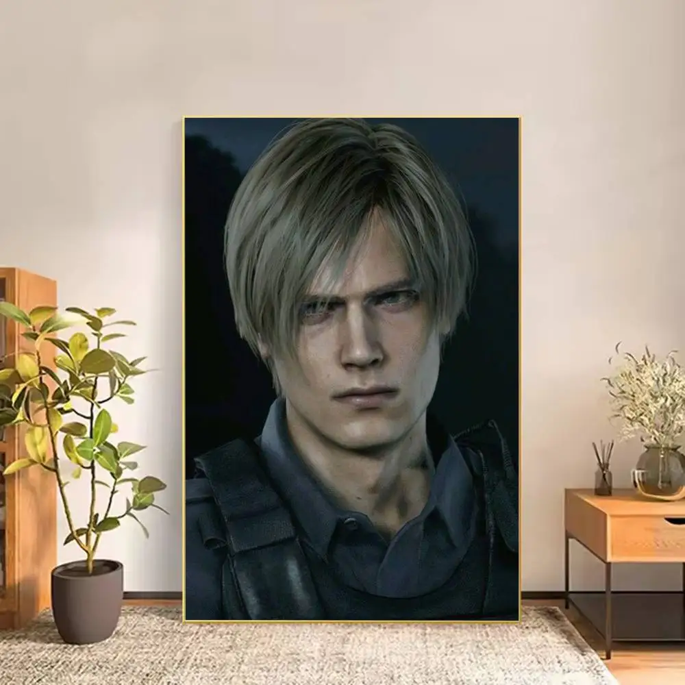 Game R-Resident E-Evil Requiem Leon Poster Versatile HD Waterproof Wall Art Self-Adhesive Decor for Any Space Ideal Gift