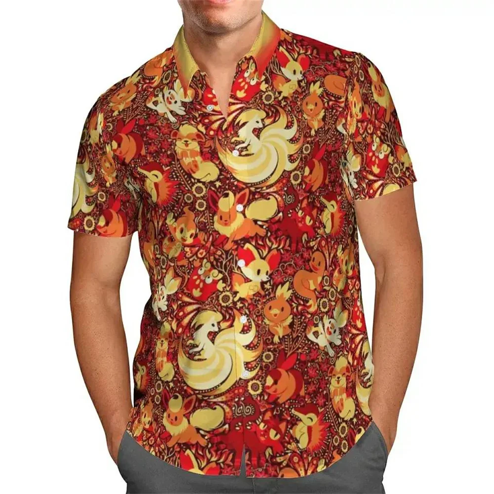 Herren hemden Kurzarm y2k Harajuku schlichte 3d Vintage Hawaii Straße Sommer lässig Hip Hop elegante Mode soziale Kleidung