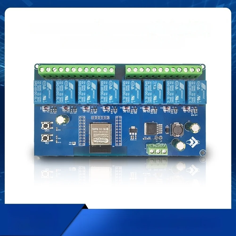 DC5-30V Power Supply 8 Channel Relay Module For ESP32 WIFI BT BLE ESP32-WROOM Relay Board Secondary Development Board