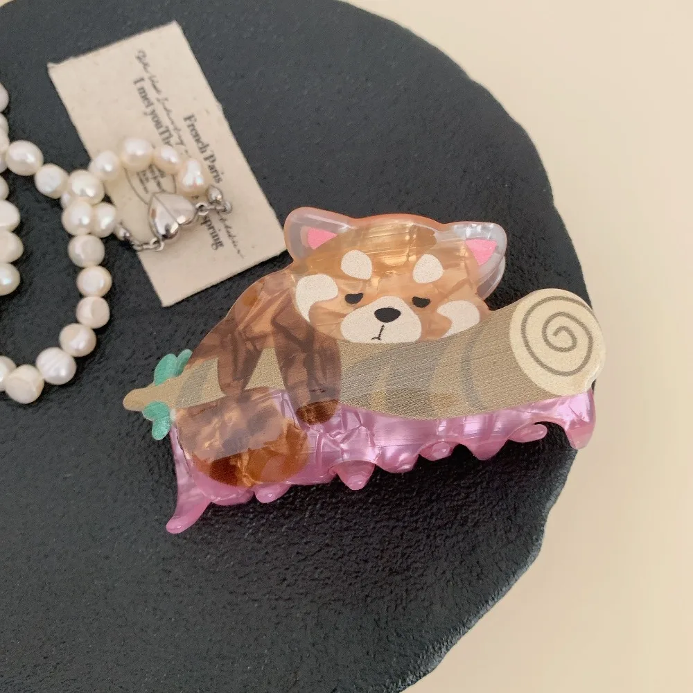 

Fashion Acrylic Koala Hair Claw Sea Creature Bear Animal Hair Clip Cartoon Headdress Big Shark Clip Female