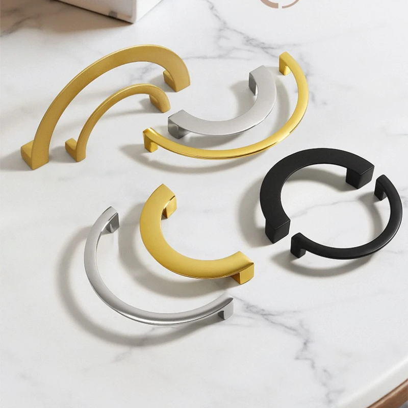 Simple semicircular handle Round cabinet Door handle Shoe cabinet Cabinet Large wardrobe Drawer handle Hardware accessories
