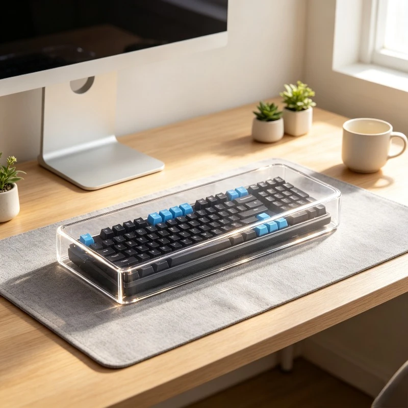 Transparent Acrylic Keyboard Dust Cover for 60 87 104 Keys, Protector Shield for Mechanical Gaming Keyboard, Anti-pet Case.
