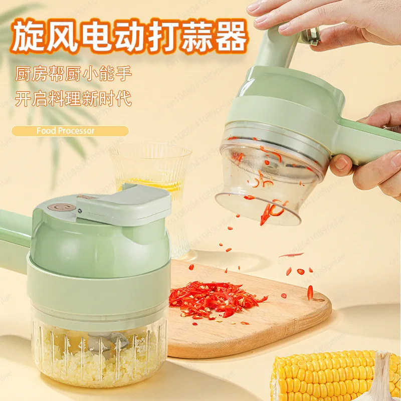 Multifunctional Electric Vegetable Cutter Slice Garlic Grinding
