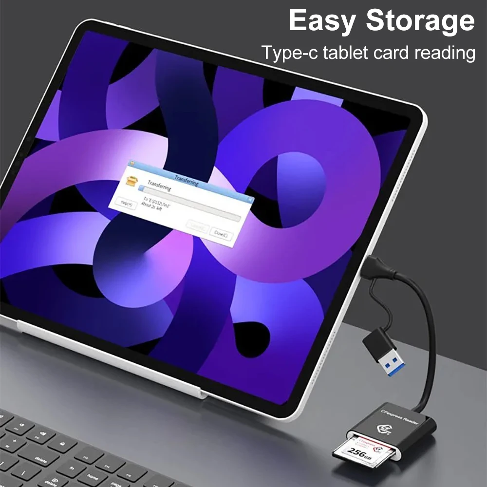 10Gbps CFexpress Type B Card Reader Writer USB3.2 Gen2 USB-C CFe   Card Reader for Android Windows XP/Vista/7/8/8.1/10/11 Mac OS