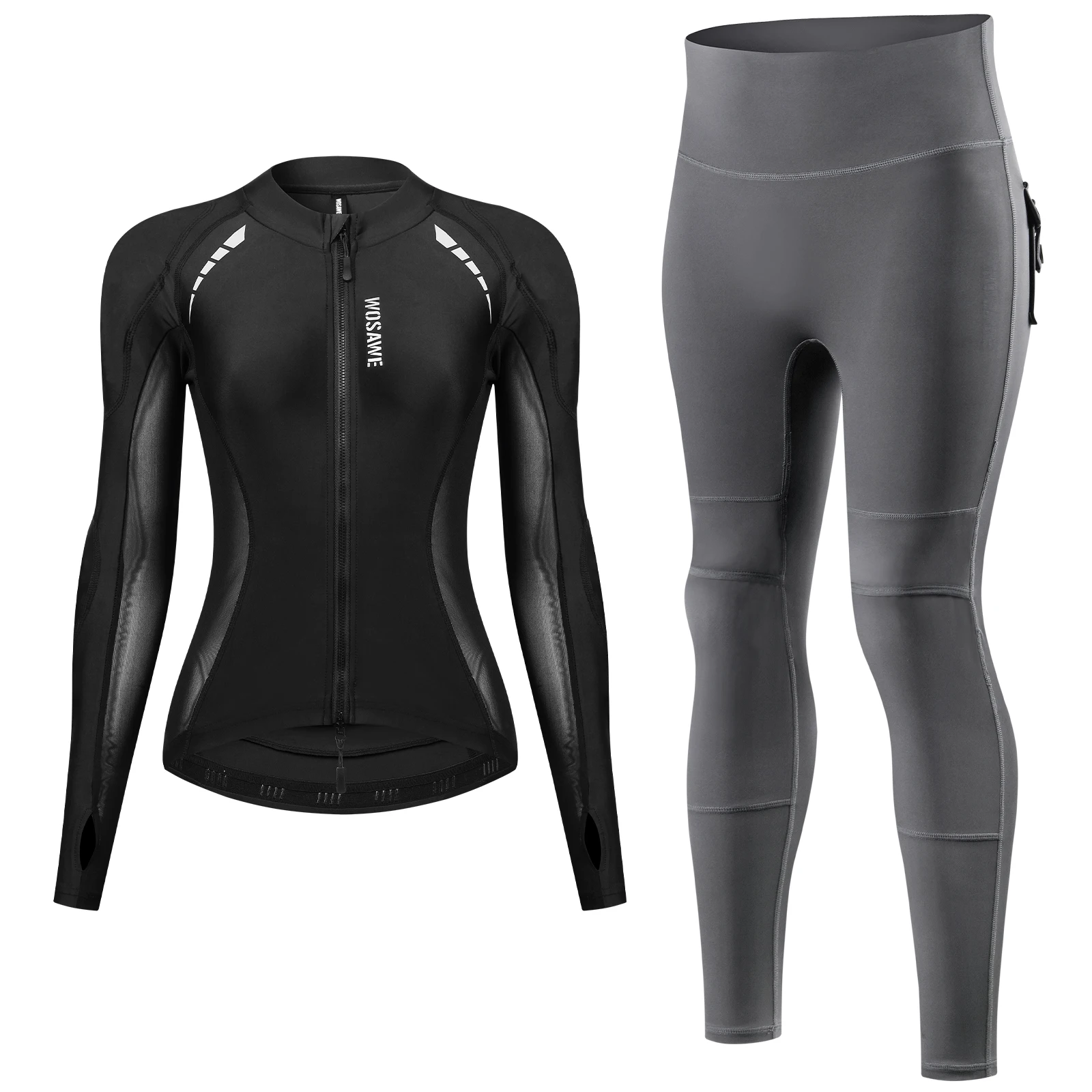 WOSAWE Damen Motorradjacke und Hosen Set, Atmungsaktiver Sommer-Motorradanzug mit Rücken-, Schulter-, Ellbogen- und Knieschutz