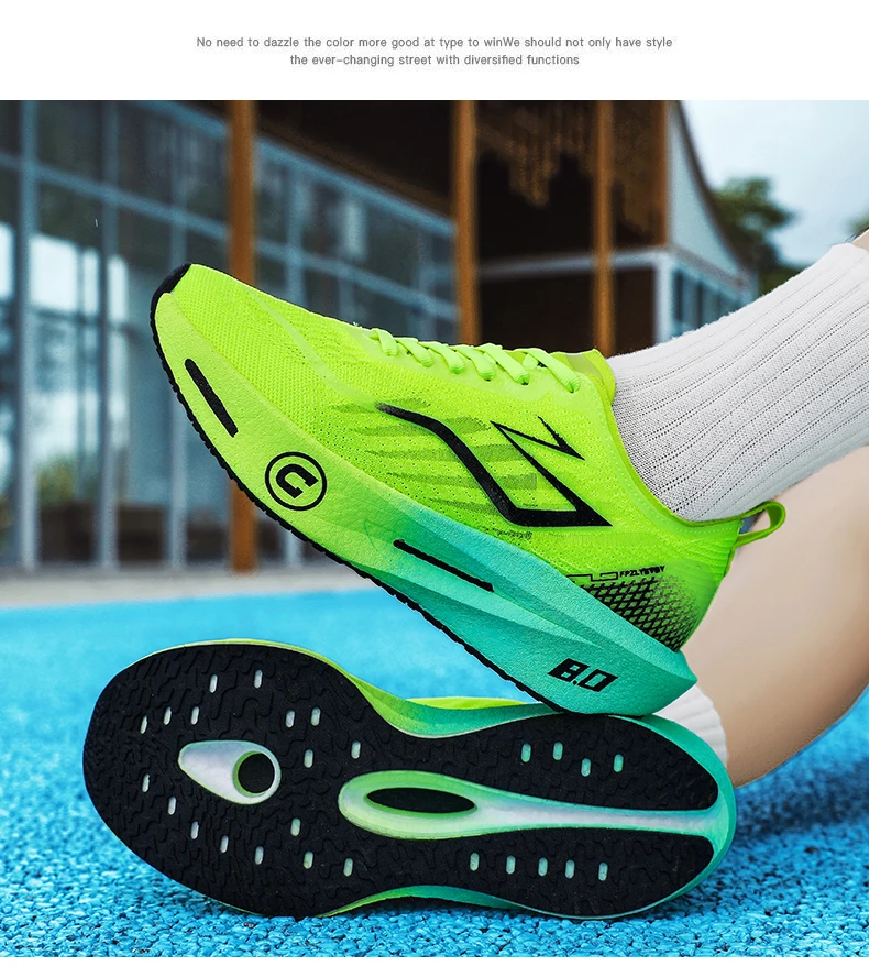 Herren Laufschuhe Atmungsaktive Carbonplatte Sportschuhe Bequeme Trainingsschuhe Outdoor Marathon Jogging Damen Tennisschuhe – Detail 24