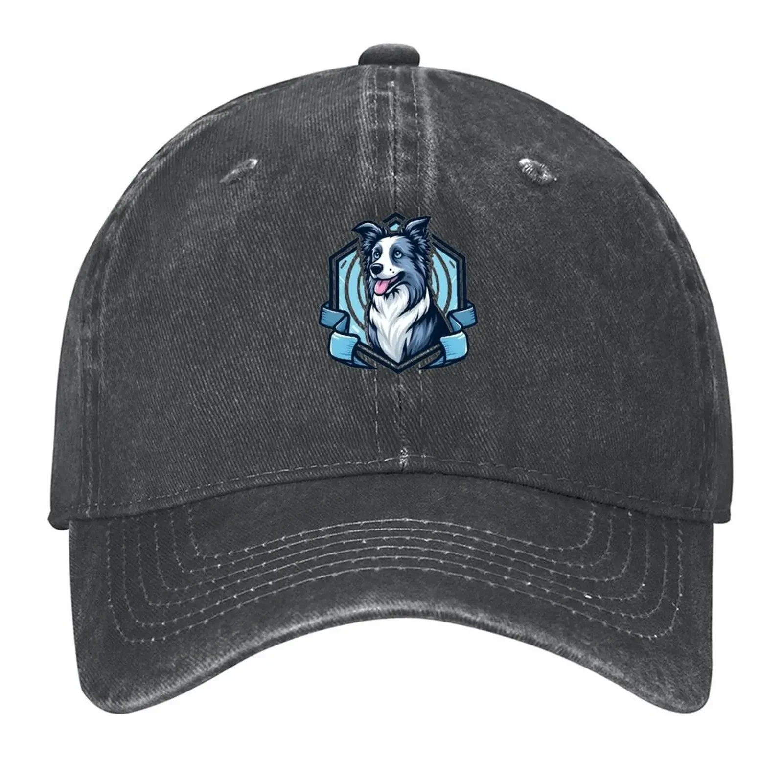 Gorra de Béisbol con Ilustración de Perro Pastoreo Border Collie Blue Merle 2026, Gorro de Fiesta, Gorra de Diseñador, Sombreros de Moda para Mujer y Hombre