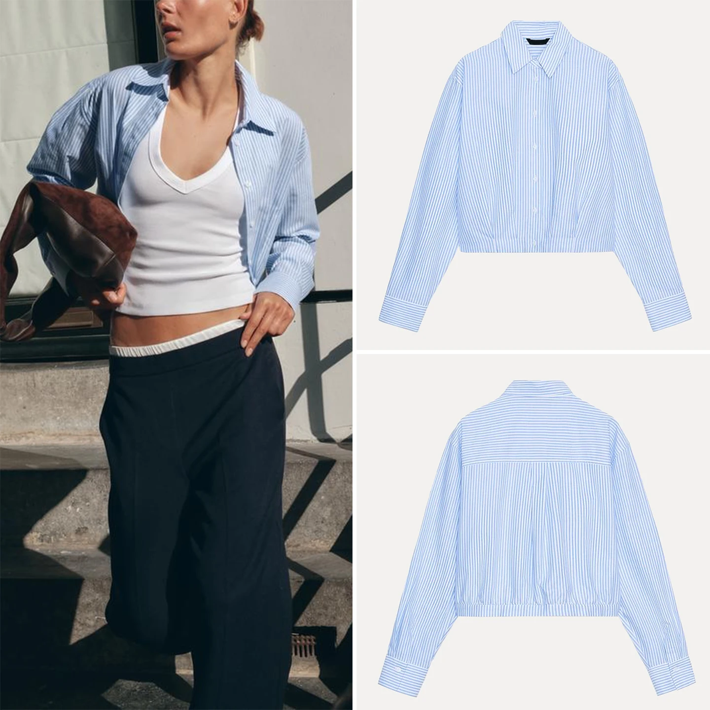 Nowa kolekcja jesień 2025, damska moda, spódnica w paski z plisowanym pasem, marka Z, europejski styl, długa spódnica.