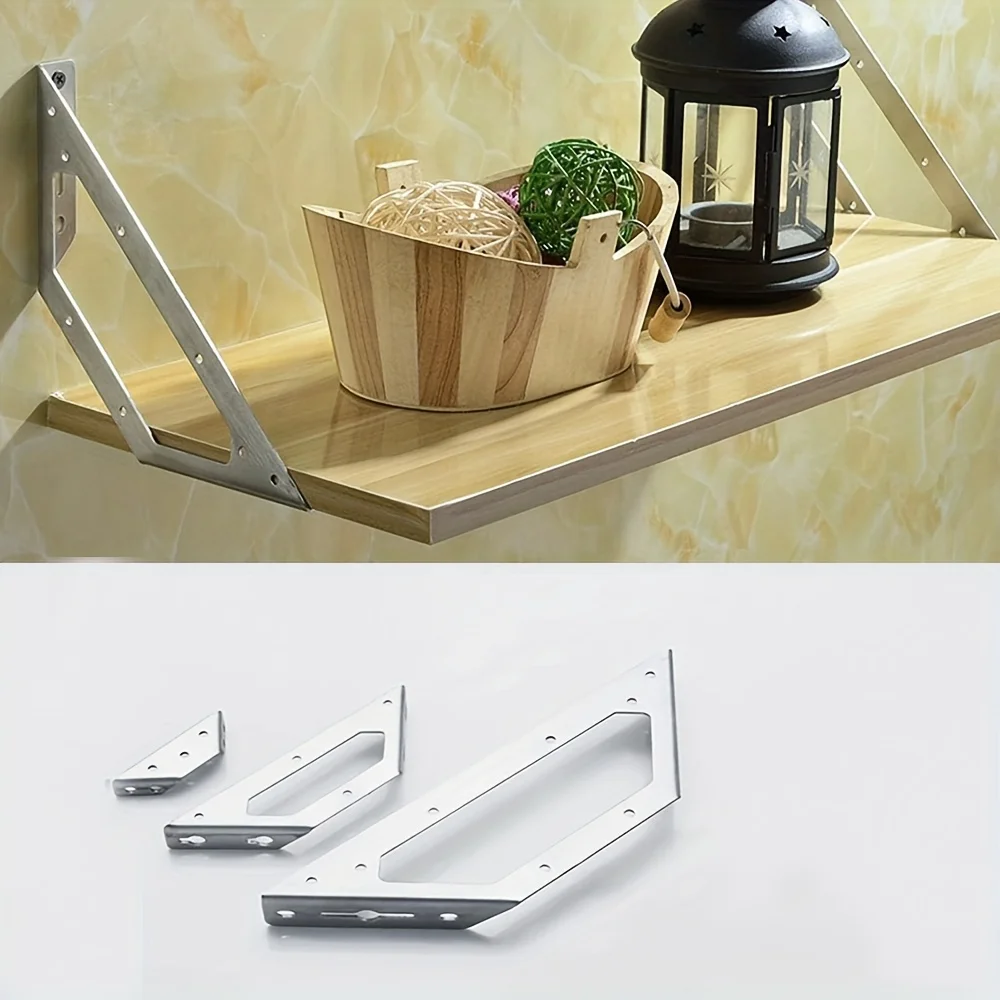 Stainless steel heavy duty Angle iron bracket rust and stain resistant for furniture decoration and shelf triangular support