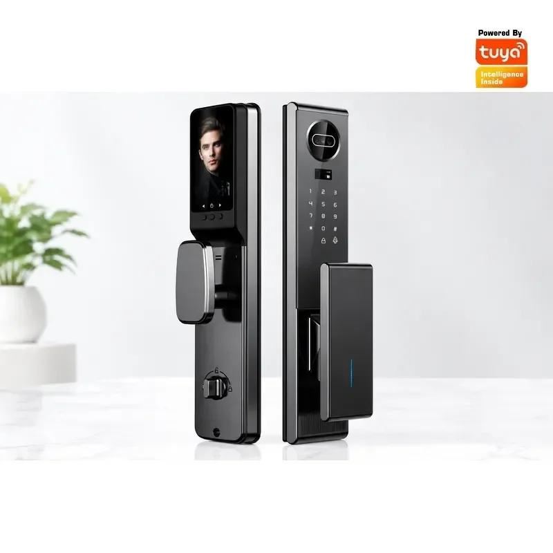 Video Surveillance Password Face Security Electronic Door Lock Vein Recognition Tuya Smart Fingerprint WiFi Lock