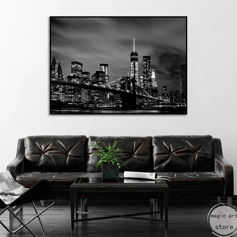 Cityscapes Dubai Chicago Toronto Canada New York Manhattan Skyline Art Posters Canvas Painting Wall Prints Pictures Home Decor