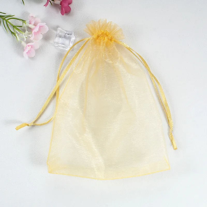 10 Stück wiederverwendbare Organza-Beutel mit Kordelzug – transparente Netz-Geschenktüten mit Verschluss, strapazierfähiger Stoff – multifunktionale Aufbewahrungsbeutel