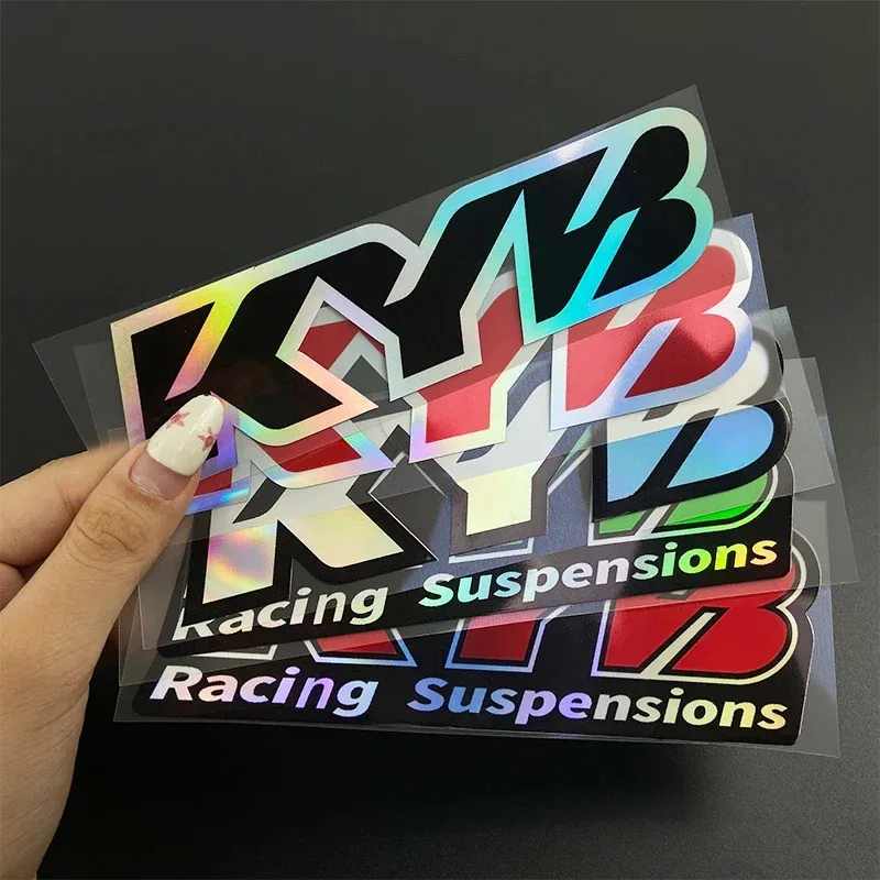 2PCS Racing Suspensions Motorcycle Stickers Kyb Fork Suspension Vinyl Decals for Yamaha Honda Suzuki Ktm Kawasaki Benelli