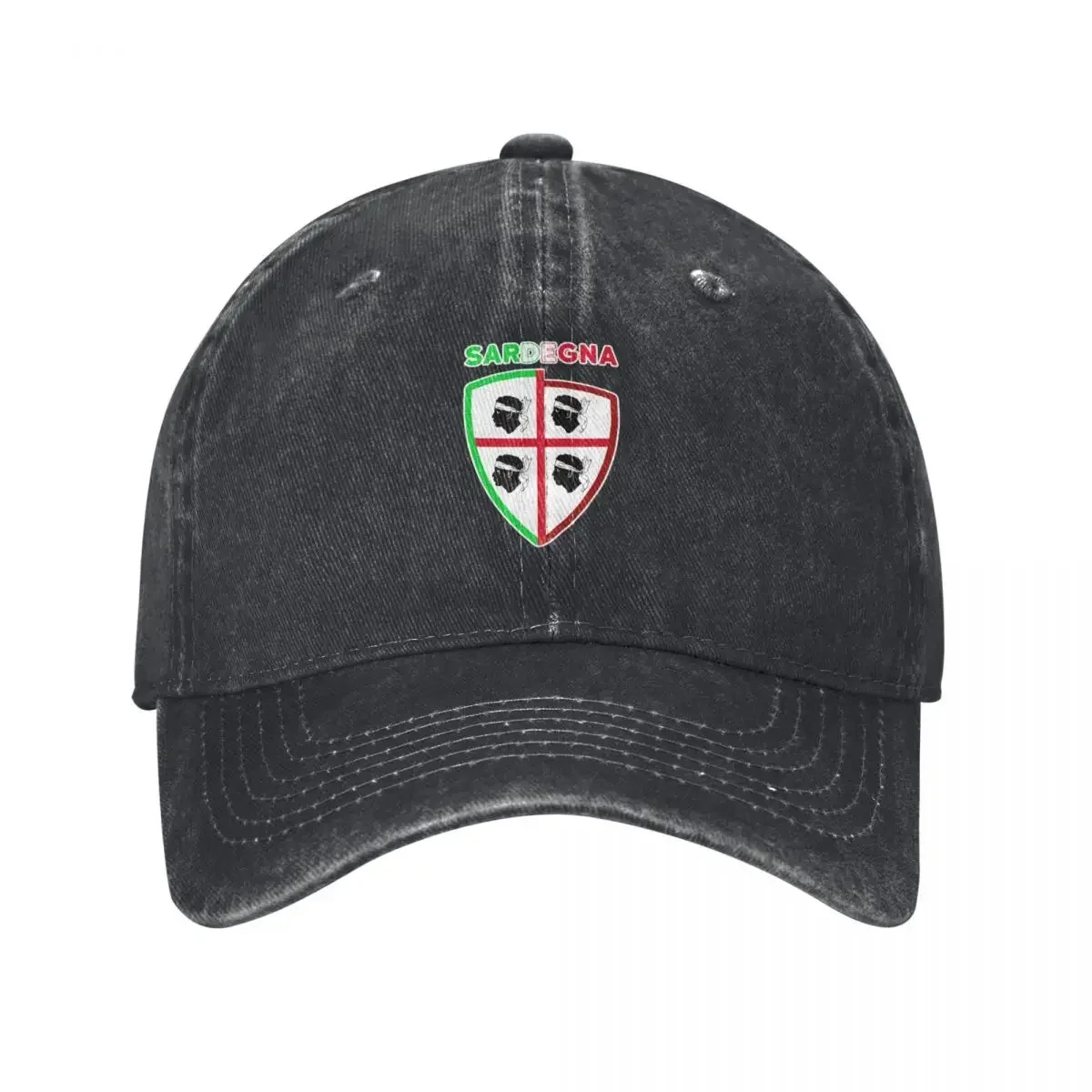 

Sardegna - Sardinia flag - 4 mori Retro style shield with Italy Flag Baseball Cap Fishing cap Trucker Cap Men Women's