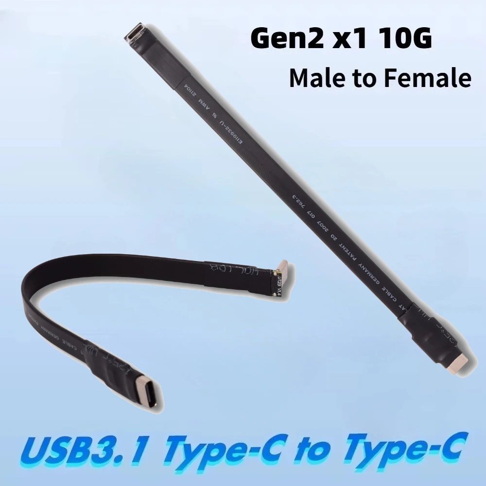 ADT-Link USB 3.1 Extension Cable Type-C Male To Female 90 Up Adapter Gen2x1 10G Extender Cord For Multicopter Aerial Photography
