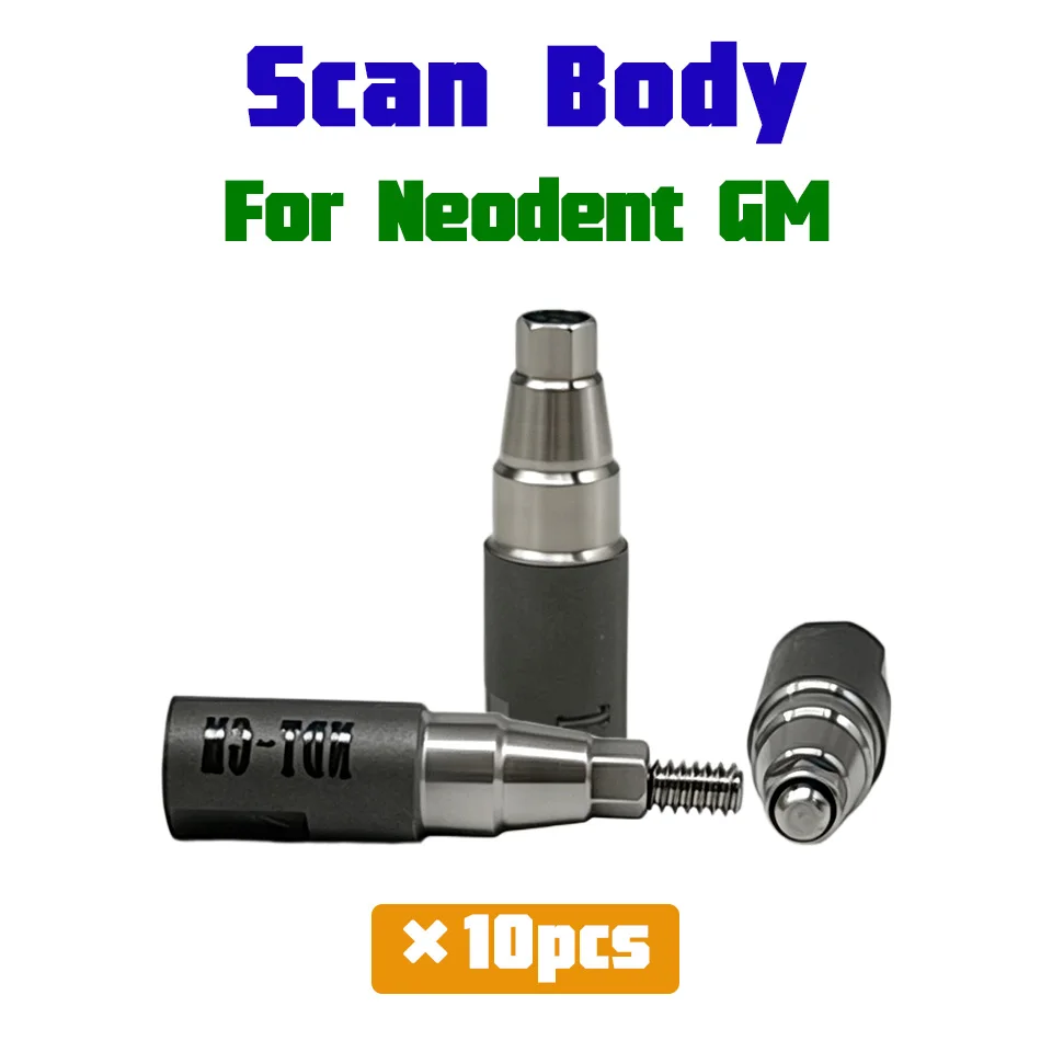 10pcs Dental Implant Intraoral Scan Body For Neodent GM System Titanium Intra Oral Scanner Marker CAD CAM Lab Transfer Abutment