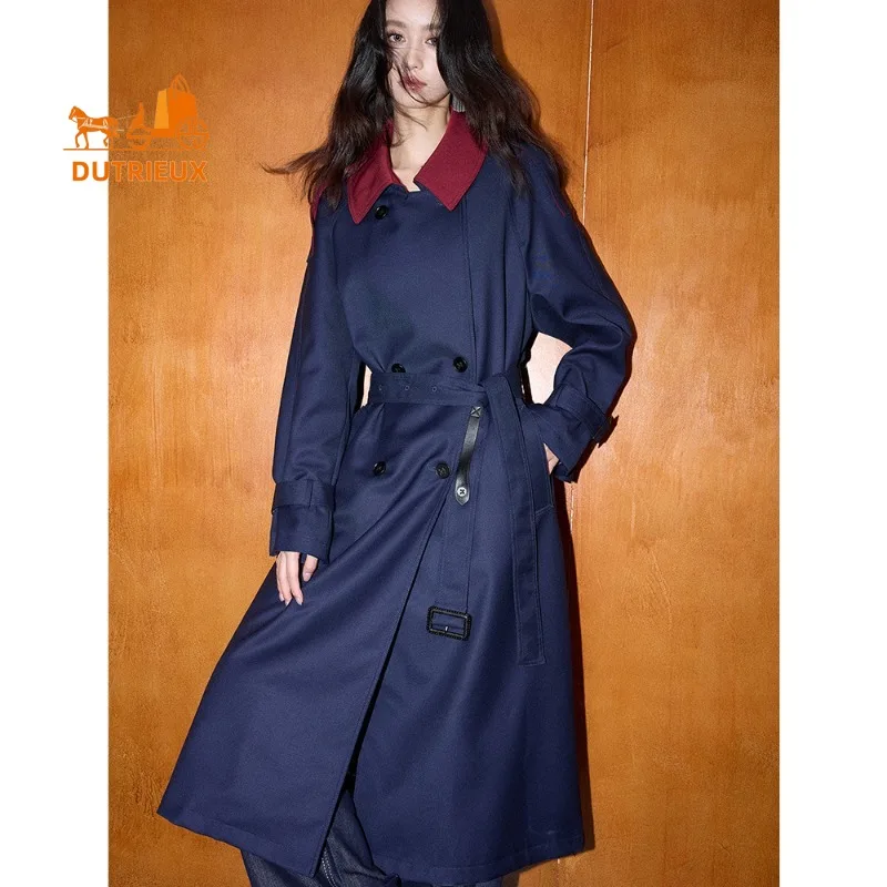 

2026 New Spring and Autumn Women's Long Classic Double-Breasted Trench Coat, Timeless Premium Jacket for Women