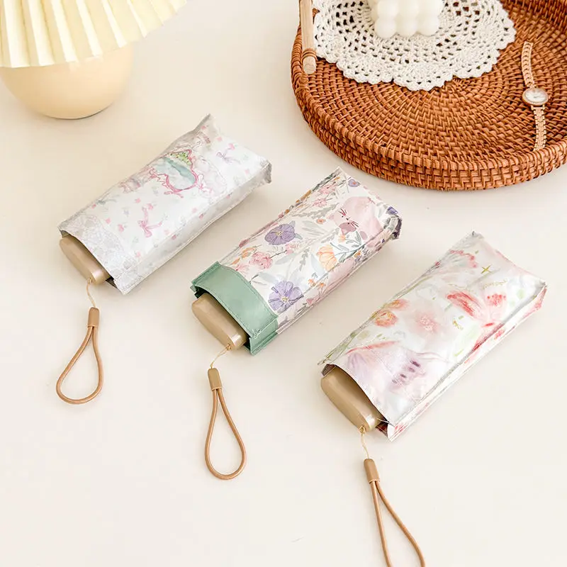 

Card Pocket Umbrella Small Portable Women's High-value Super Sun Protection Uv Protection Mini Sun Umbrella Umbrella