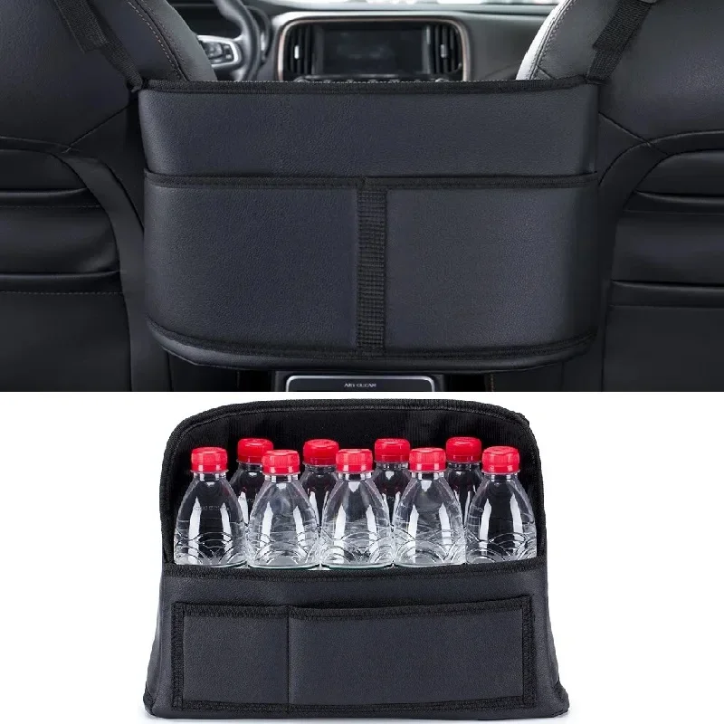 

For Car Seats and Storage Front Seats Gap Car Seats Gap Filler Organizer Storage Bag Leather Car Handbag Holders Car Organizers