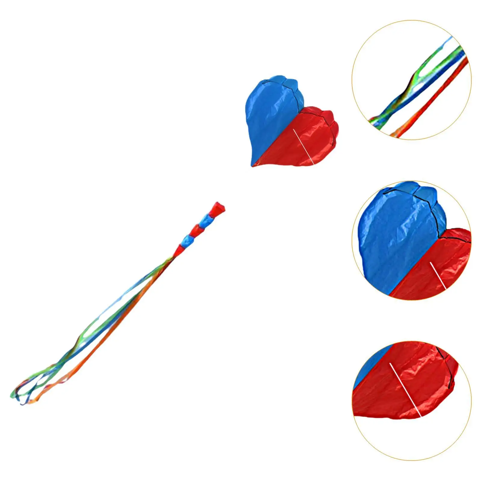 Cometa suave grande, cometas voladoras, regalos para niños enormes 3D suaves, poliéster en forma de corazón