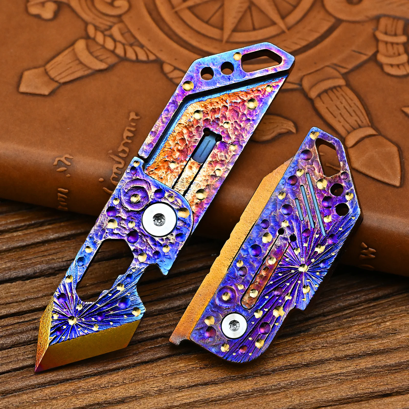 Starry Sky Limited Edition Titanium Alloy Folding Crowbar Bottle Opener Multifunctional Outdoor Stress Relief EDC Unboxing Tool