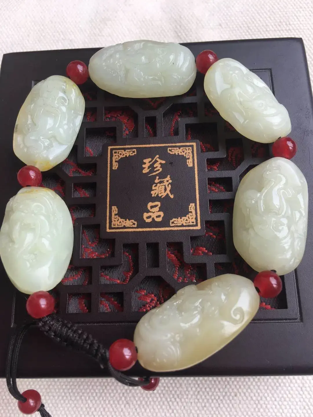 

Natural raw hetian jade bracelet bangle hand-carved jadite beads bracelets for men jewelry real jade gift high quality