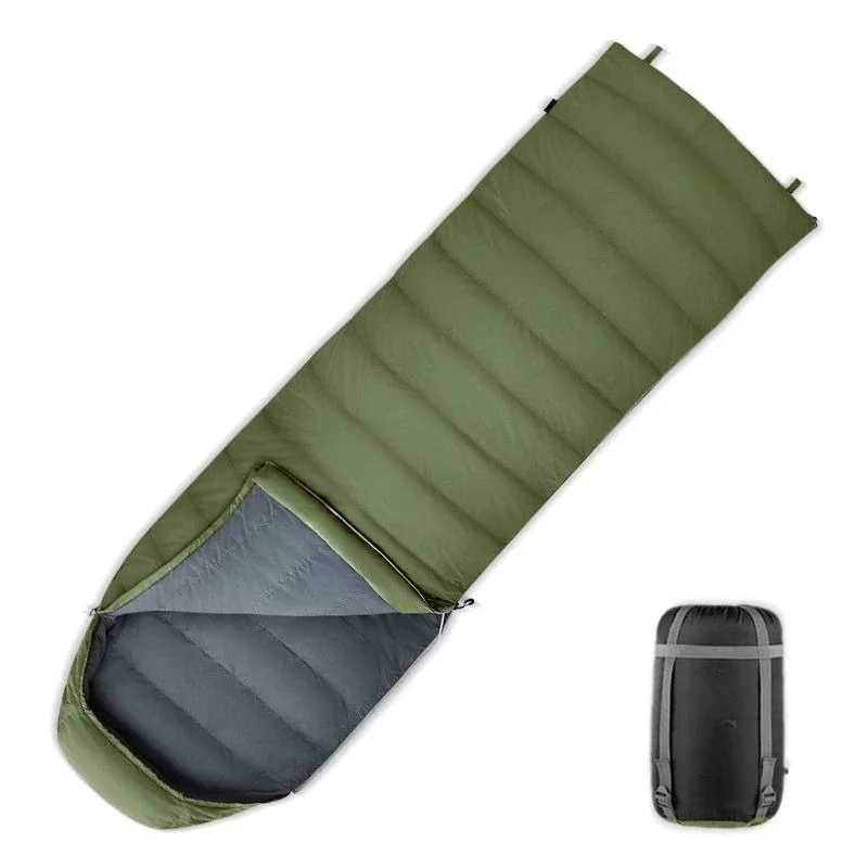 Duck down ultra-light down sleeping bag, outdoor camping winter thickened cold-proof and warm sleeping bag