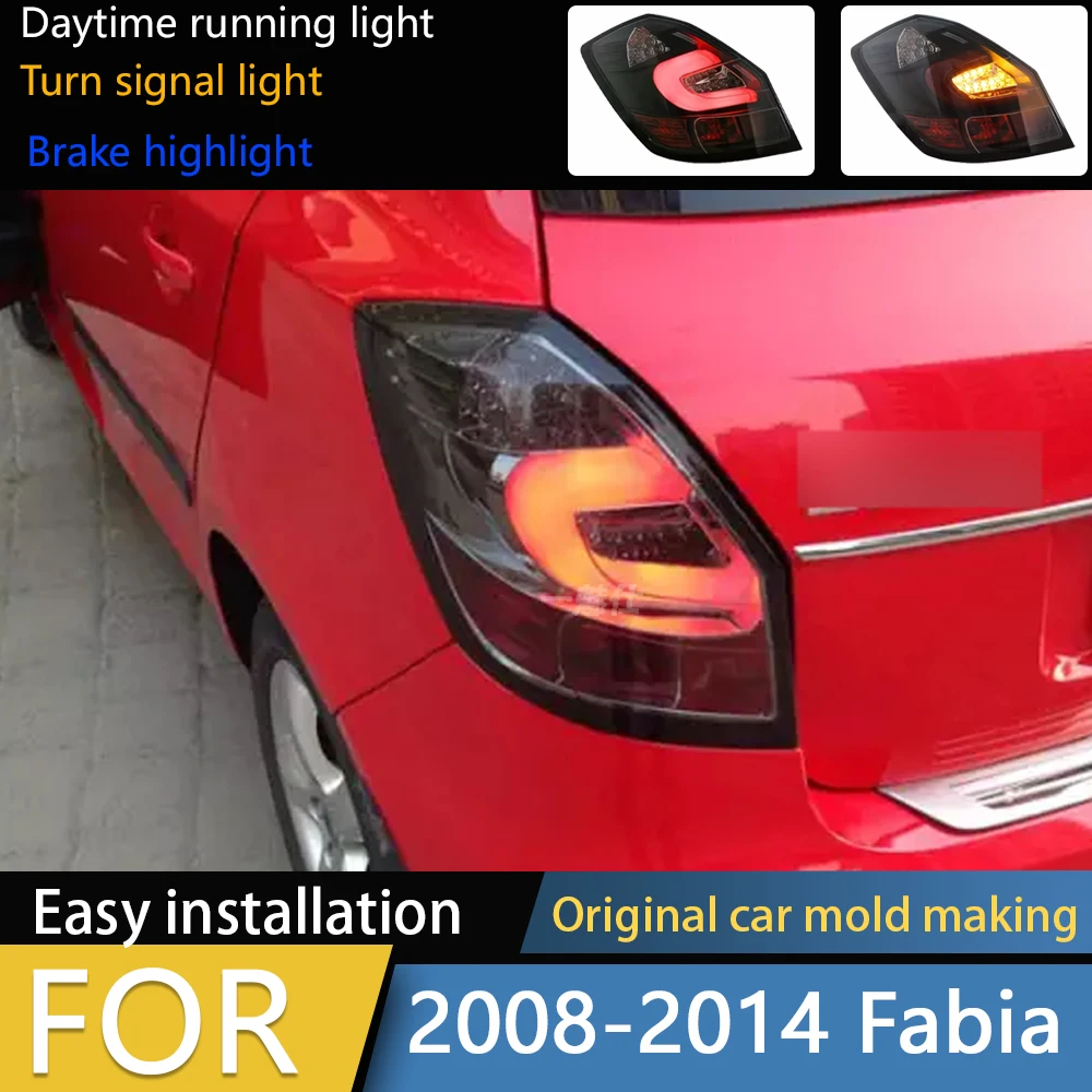 

1set Car Styling For Skoda Fabia Taillights LED 2007 2008 2009 2010 2011~2014 Car Accessories Fabia Lamp Yeti Fabia Rear Light
