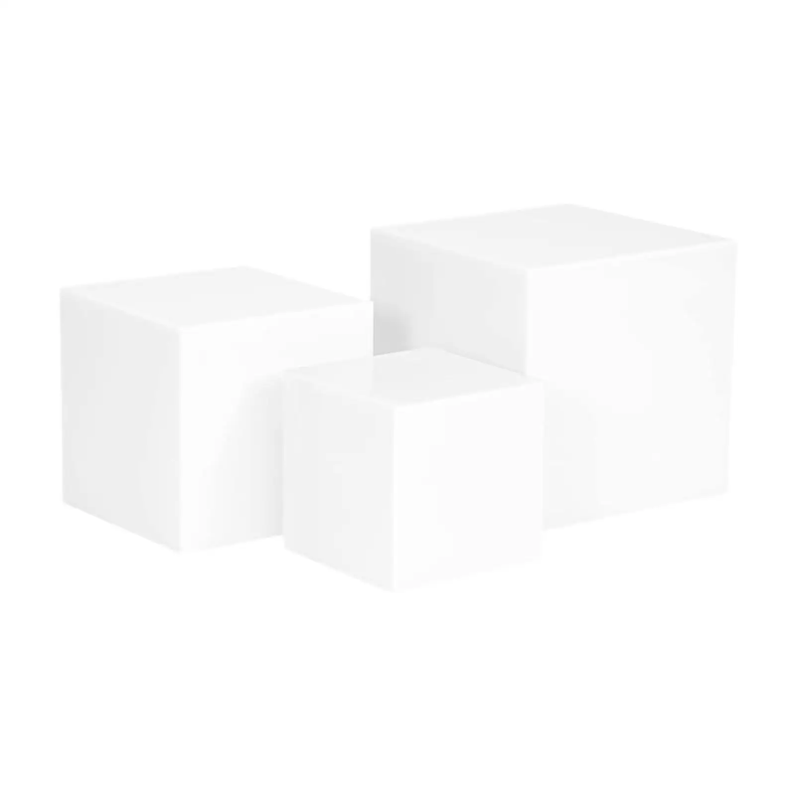 3x cubos de exibição acrílico cubo risers decorativo comida riser cubo exibição nidificação risers para doces colecionáveis casamento