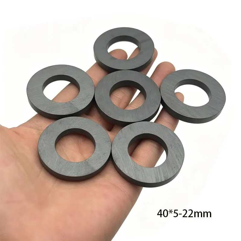 Y30 Ferrite Ring Magnet 40x5mm Hole 22mm Black Ceramic Permanent Donut Magnets For Speaker Motor Industrial DIY Projects