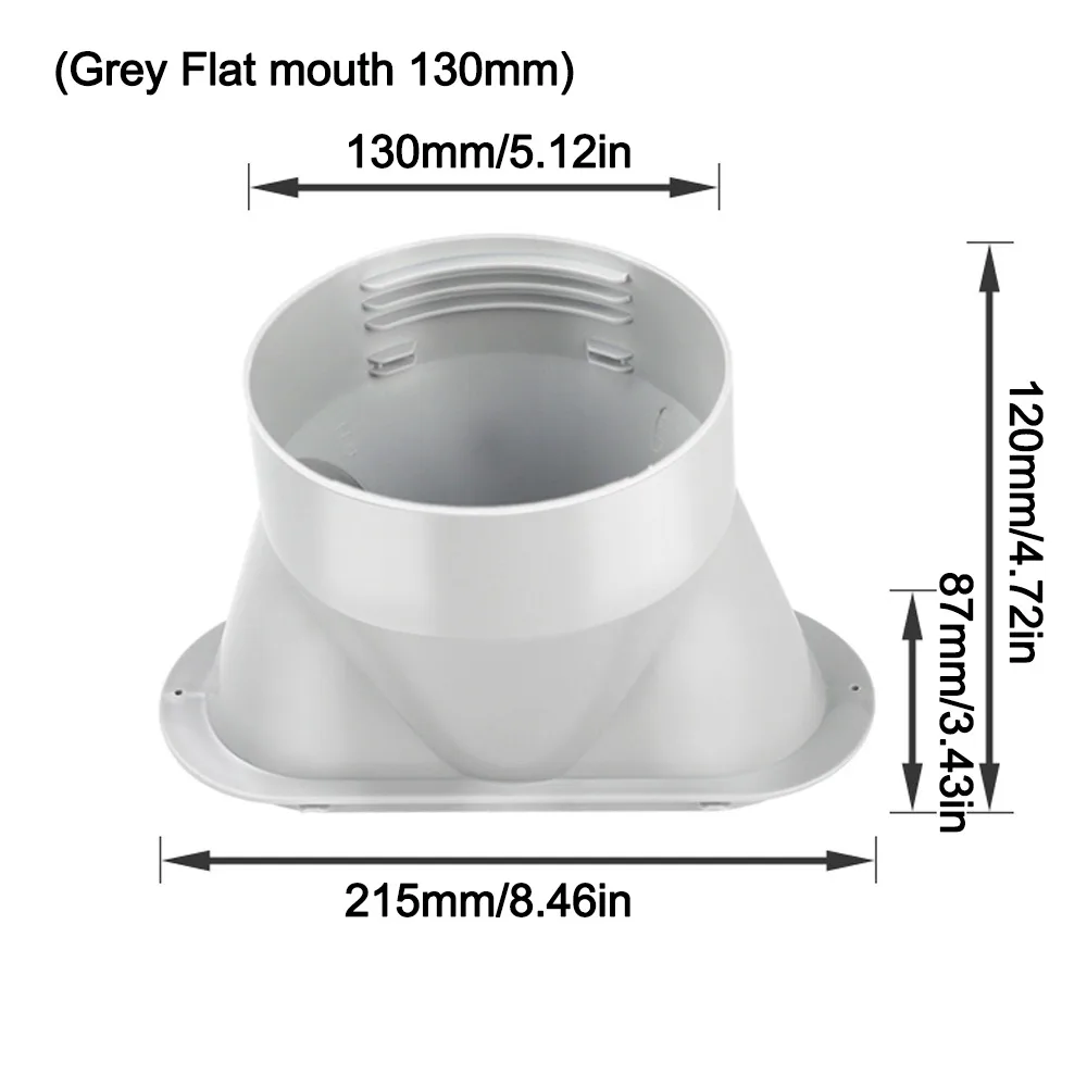 ABS Air Conditioner Exhaust Hose Connector Replacement Round/Square Shaped Exhaust Duct Hose Adapter Baffle Joint