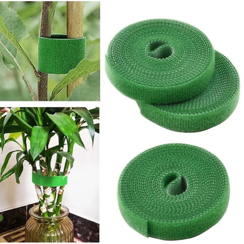 1Rolls Nylon Plant Ties Resealable Cable Ties Self Adhesive Plant Fastener Tape for Support Grape Vines Tomato Garden Supplies