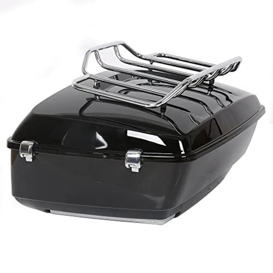 

Motorcycle Storage Trunk Tail Box Compatible with Harley Touring Models 2014-2024 New King Motorcycle Storage Trunk W/Top Rack