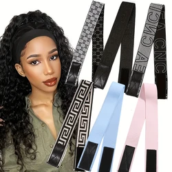 4cm Wide Elastic Band for Wig Band,Adjustable Band for Wig Edge,Hair Wrap Strips Non Slip,Scarf Elastic Headband with Magic Tape