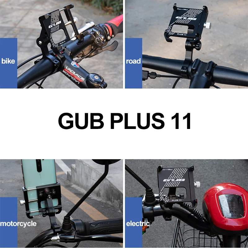 GUB PLUS 11 Pro 1 P10 P30 G85 G81 soporte de teléfono para bicicleta eléctrica de 3,5-6,8 pulgadas, para MTB, bicicleta de carretera, motocicleta